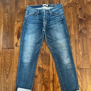 7 For All Mankind Josefina Skinny Boyfriend Jean in Medium Wash, Size 28